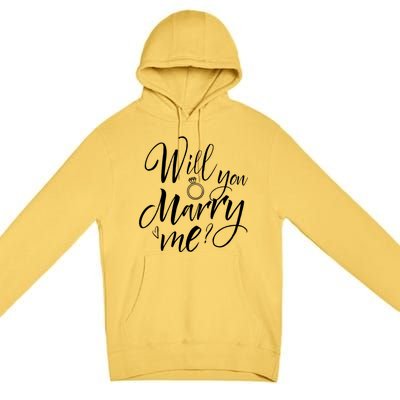 Wedding Proposal Will You Marry Me Great Gift Engaget Outfit Gift Cool Gift Premium Pullover Hoodie