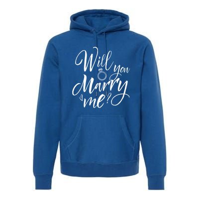 Wedding Proposal Will You Marry Me Great Gift Engaget Outfit Gift Cool Gift Premium Hoodie