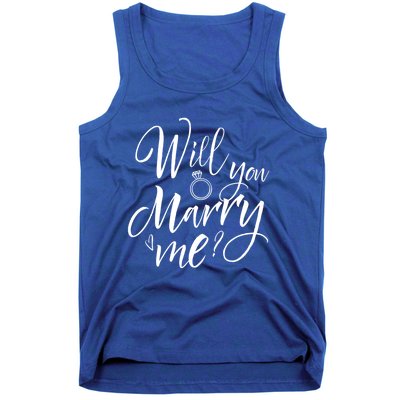 Wedding Proposal Will You Marry Me Great Gift Engaget Outfit Gift Cool Gift Tank Top