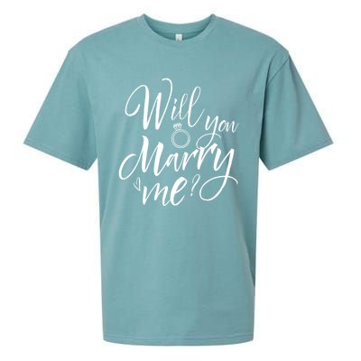 Wedding Proposal Will You Marry Me Great Gift Engaget Outfit Gift Cool Gift Sueded Cloud Jersey T-Shirt