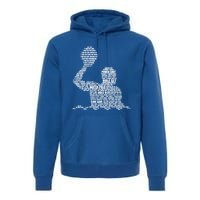 Waterpolo Player Word Cloud Water Polo Players Coach Gift Premium Hoodie