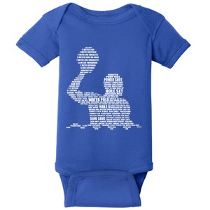 Waterpolo Player Word Cloud Water Polo Players Coach Gift Baby Bodysuit