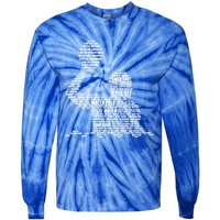 Waterpolo Player Word Cloud Water Polo Players Coach Gift Tie-Dye Long Sleeve Shirt