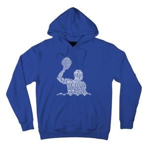 Waterpolo Player Word Cloud Water Polo Players Coach Gift Tall Hoodie