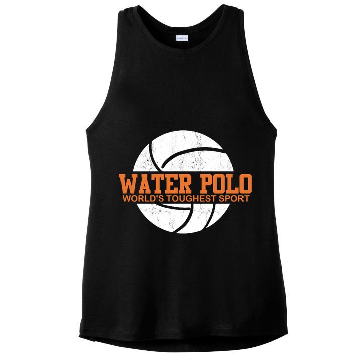 Water Polo World's Toughest Sport Swimming Water Polo Cool Gift Ladies PosiCharge Tri-Blend Wicking Tank