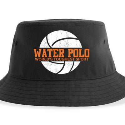 Water Polo World's Toughest Sport Swimming Water Polo Cool Gift Sustainable Bucket Hat