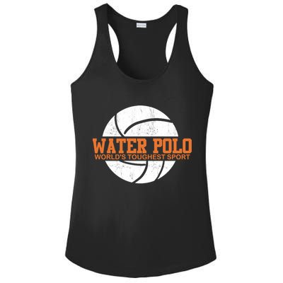 Water Polo World's Toughest Sport Swimming Water Polo Cool Gift Ladies PosiCharge Competitor Racerback Tank