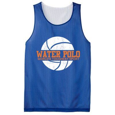 Water Polo World's Toughest Sport Swimming Water Polo Cool Gift Mesh Reversible Basketball Jersey Tank