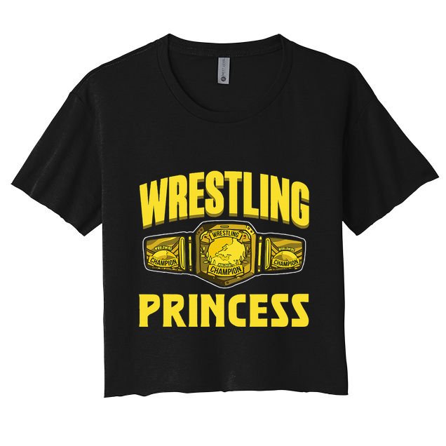 Wrestling Princess Wrestles Wrestler Wrestle Wrestling Crop Top