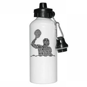 Waterpolo Player Word Cloud Water Polo Players Coach Gift Cute Gift Aluminum Water Bottle