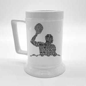 Waterpolo Player Word Cloud Water Polo Players Coach Gift Cute Gift Beer Stein