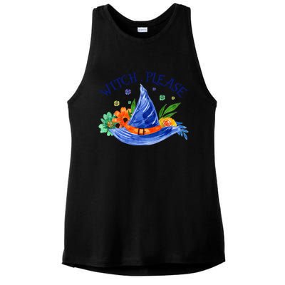 Witch Please Witch Hat Gift Ladies PosiCharge Tri-Blend Wicking Tank