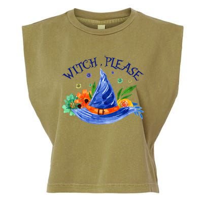 Witch Please Witch Hat Gift Garment-Dyed Women's Muscle Tee