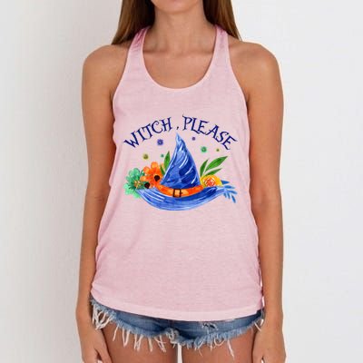 Witch Please Witch Hat Gift Women's Knotted Racerback Tank