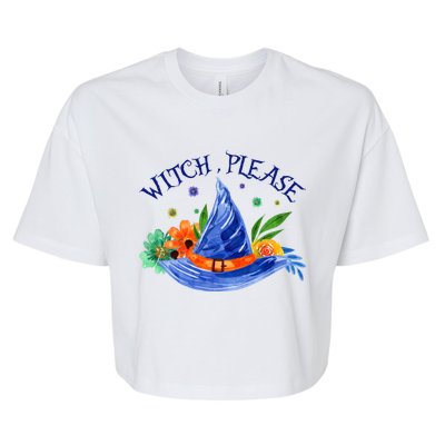 Witch Please Witch Hat Gift Bella+Canvas Jersey Crop Tee