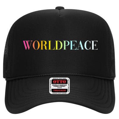 World Peace High Crown Mesh Back Trucker Hat