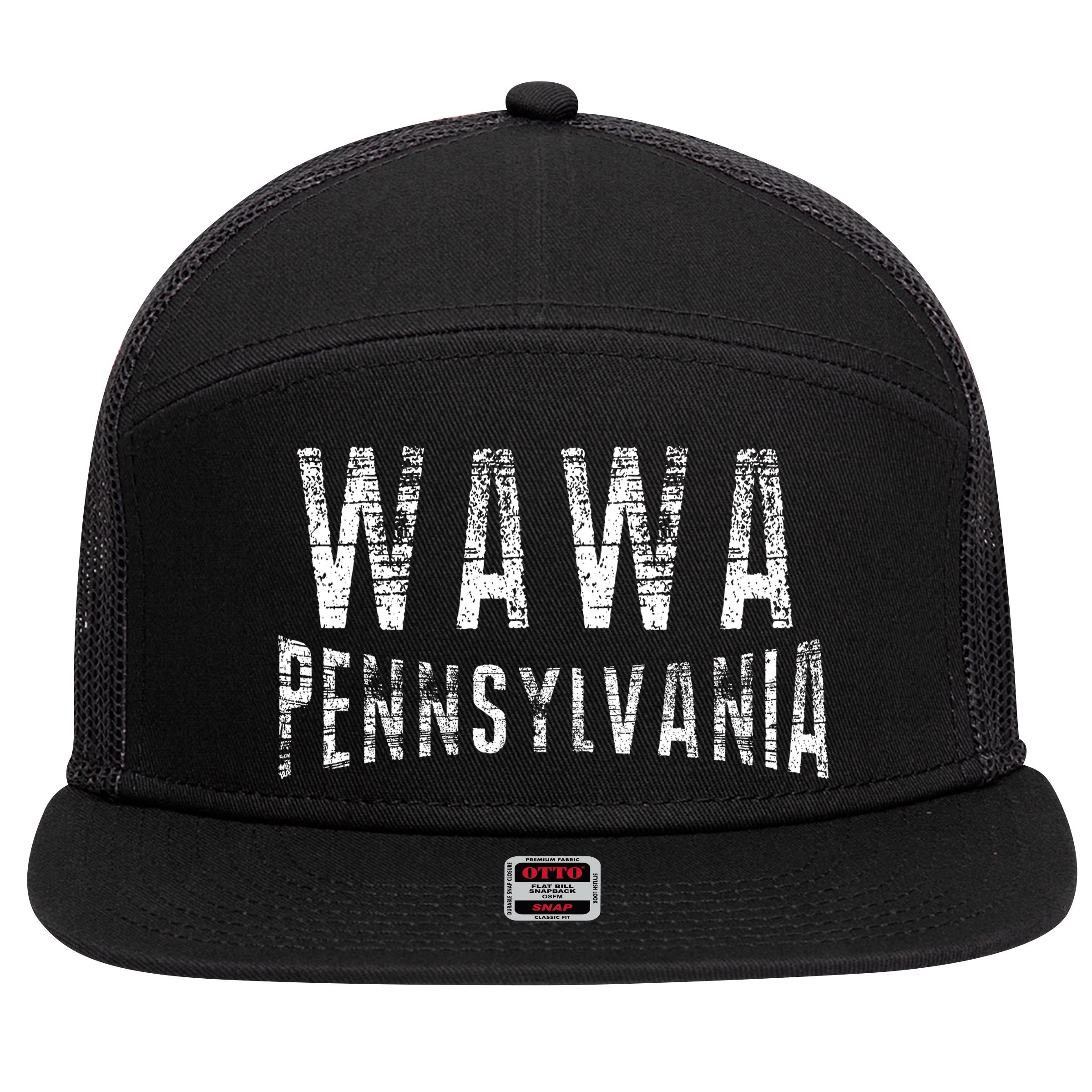Wawa Pennsylvania 7 Panel Mesh Trucker Snapback Hat