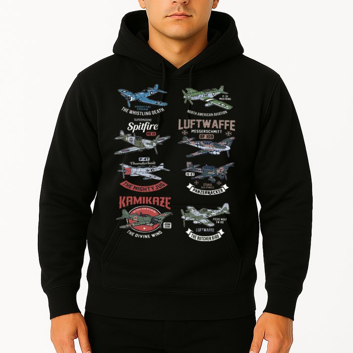 Ww2 Planes Warbirds Warplanes F4u Corsair P 47 Thunderbolt Hoodie