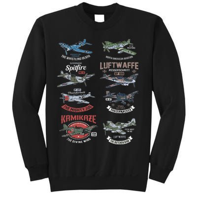 Ww2 Planes Warbirds Warplanes F4u Corsair P 47 Thunderbolt Sweatshirt