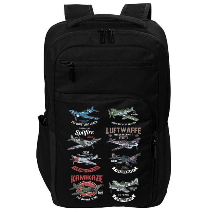 Ww2 Planes Warbirds Warplanes F4u Corsair P 47 Thunderbolt Impact Tech Backpack