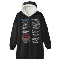 Ww2 Planes Warbirds Warplanes F4u Corsair P 47 Thunderbolt Hooded Wearable Blanket