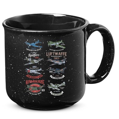 Ww2 Planes Warbirds Warplanes F4u Corsair P 47 Thunderbolt 15oz Campfire Ceramic Mug