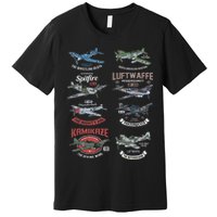 Ww2 Planes Warbirds Warplanes F4u Corsair P 47 Thunderbolt Premium T-Shirt