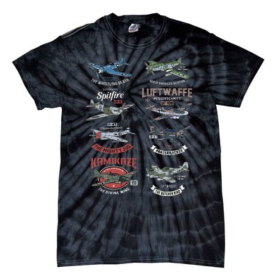 Ww2 Planes Warbirds Warplanes F4u Corsair P 47 Thunderbolt Tie-Dye T-Shirt