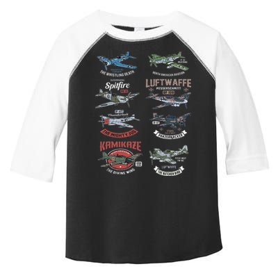 Ww2 Planes Warbirds Warplanes F4u Corsair P 47 Thunderbolt Toddler Fine Jersey T-Shirt