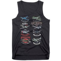 Ww2 Planes Warbirds Warplanes F4u Corsair P 47 Thunderbolt Tank Top
