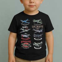Ww2 Planes Warbirds Warplanes F4u Corsair P 47 Thunderbolt Toddler T-Shirt