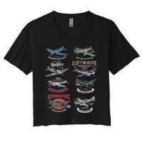 Ww2 Planes Warbirds Warplanes F4u Corsair P 47 Thunderbolt Crop Top