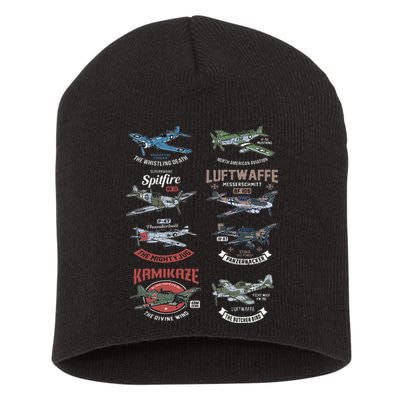 Ww2 Planes Warbirds Warplanes F4u Corsair P 47 Thunderbolt Short Acrylic Beanie