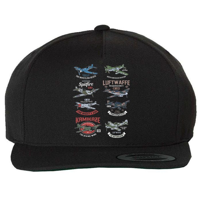 Ww2 Planes Warbirds Warplanes F4u Corsair P 47 Thunderbolt Wool Snapback Cap