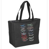 Ww2 Planes Warbirds Warplanes F4u Corsair P 47 Thunderbolt Zip Tote Bag