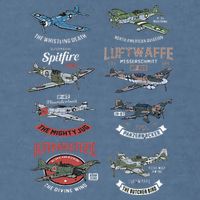Ww2 Planes Warbirds Warplanes F4u Corsair P 47 Thunderbolt Garment-Dyed Sweatshirt