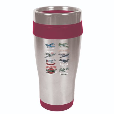 Ww2 Planes Warbirds Warplanes F4u Corsair P 47 Thunderbolt 16oz Travel Tumbler