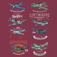 Ww2 Planes Warbirds Warplanes F4u Corsair P 47 Thunderbolt 16oz Travel Tumbler