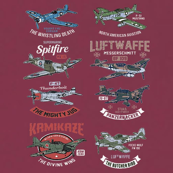 Ww2 Planes Warbirds Warplanes F4u Corsair P 47 Thunderbolt 16oz Travel Tumbler