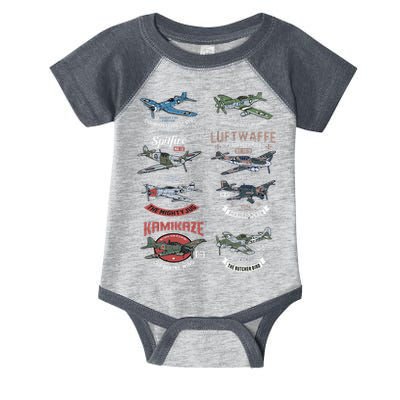 Ww2 Planes Warbirds Warplanes F4u Corsair P 47 Thunderbolt Infant Baby Jersey Bodysuit