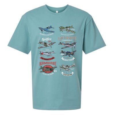 Ww2 Planes Warbirds Warplanes F4u Corsair P 47 Thunderbolt Sueded Cloud Jersey T-Shirt