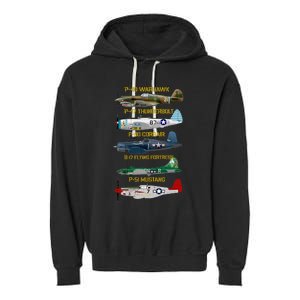 Ww2 Planes Warbirds Warplanes Garment-Dyed Fleece Hoodie