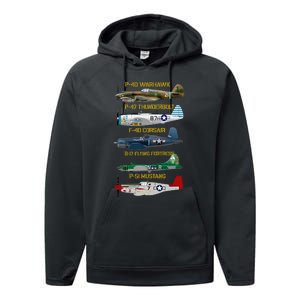 Ww2 Planes Warbirds Warplanes Performance Fleece Hoodie