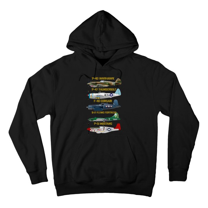 Ww2 Planes Warbirds Warplanes Hoodie