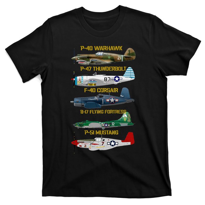 Ww2 Planes Warbirds Warplanes T-Shirt