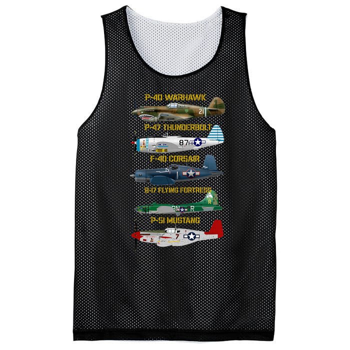 Ww2 Planes Warbirds Warplanes Mesh Reversible Basketball Jersey Tank