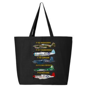 Ww2 Planes Warbirds Warplanes 25L Jumbo Tote