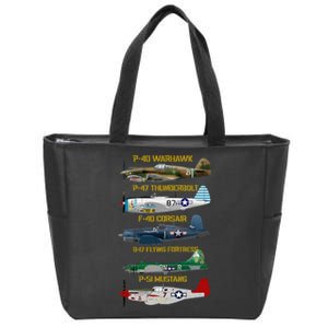 Ww2 Planes Warbirds Warplanes Zip Tote Bag