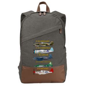 Ww2 Planes Warbirds Warplanes Cotton Canvas Backpack