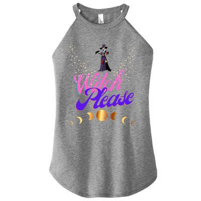 Witch Please Words With Stars And Moon Phases Gift Women’s Perfect Tri Rocker Tank